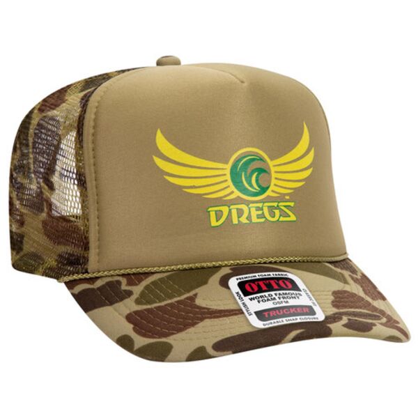 OTTO CAP Camouflage 5 Panel High Crown Mesh Back Trucker Hat Thumbnail